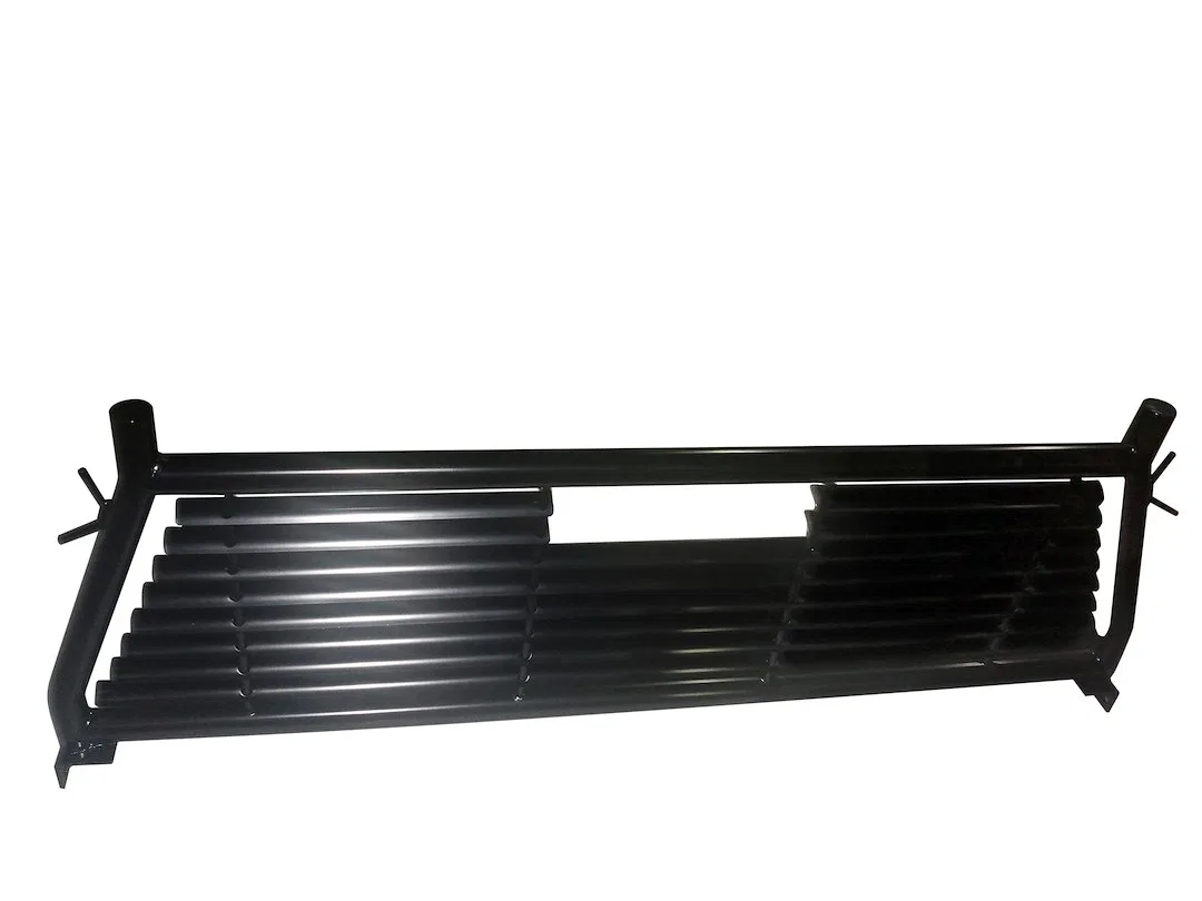 H0004B – TRAILFX Headache Rack, Round Tube Louvered Powder Coated Black Steel